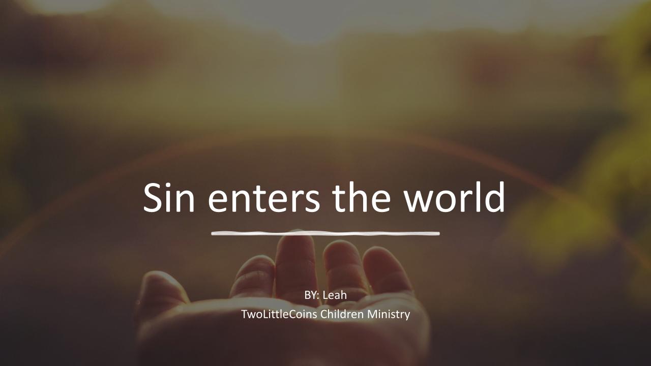 Sin enters the world